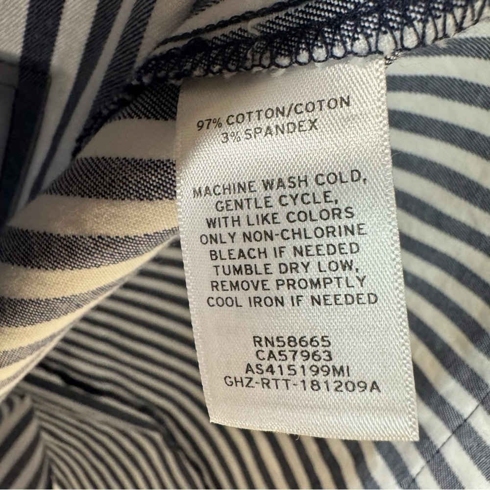 1901 Blue White Striped Cotton Yacht Boating Golf Club Dress Womens Size 2 - Picture 4 of 7